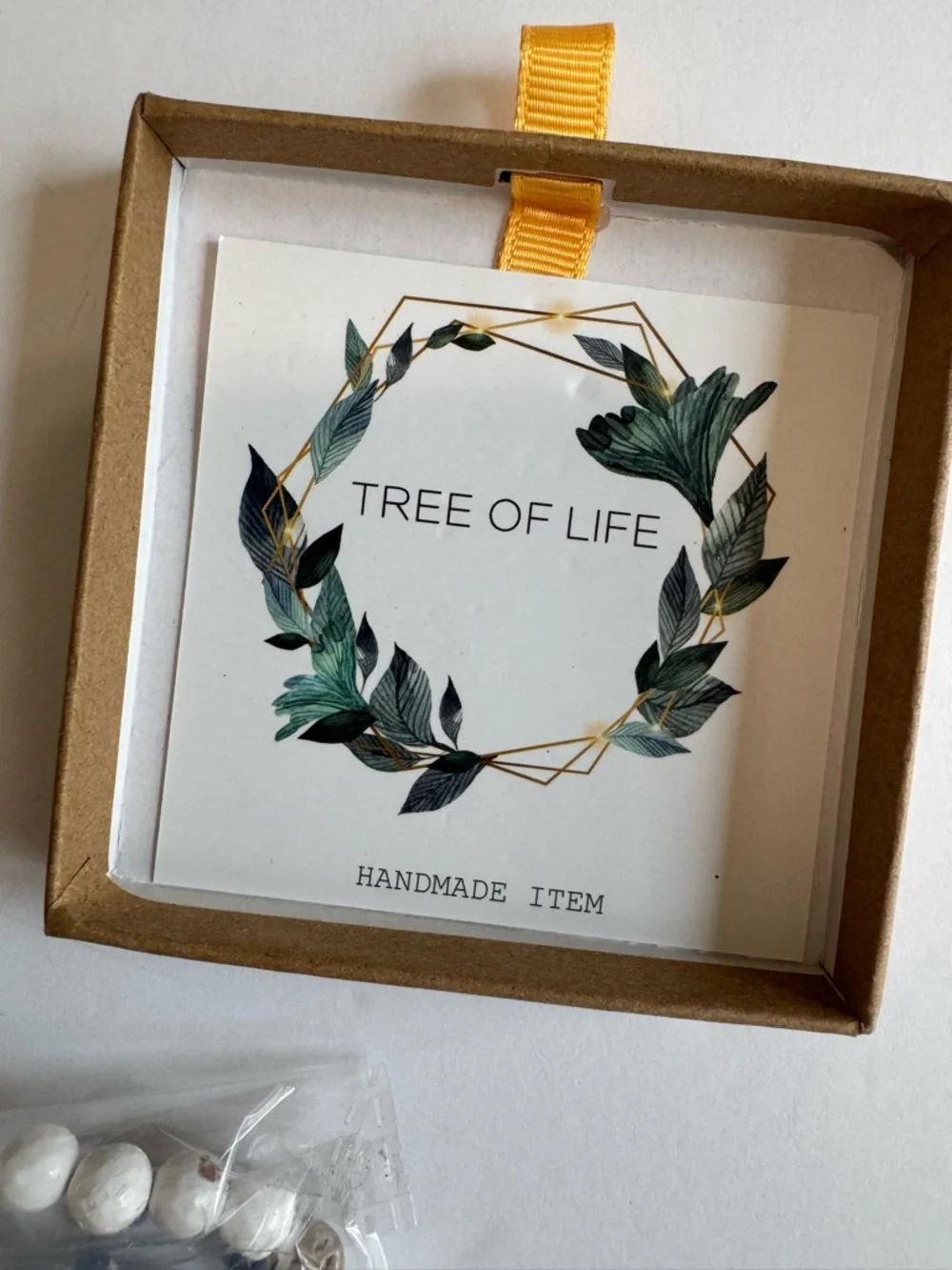 Jardme Handmade Tree of Life Stretch Bracelet Set Blue White Boho Gift Box - Picture 11 of 17